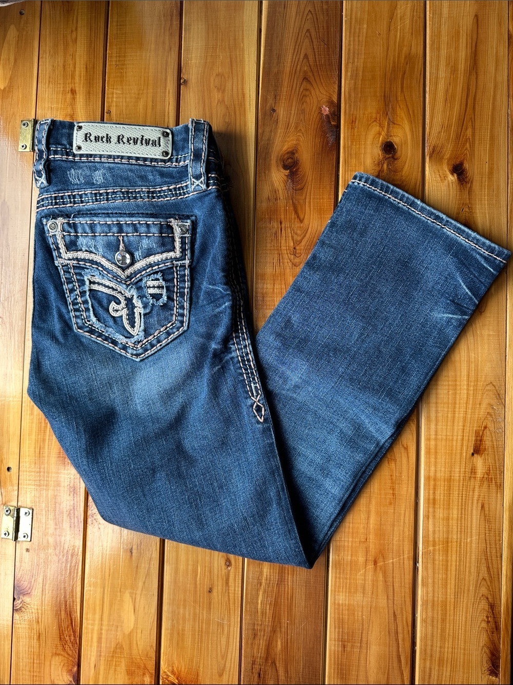 Rock Revival Sukara Distressed Crop Jeans - Size 28